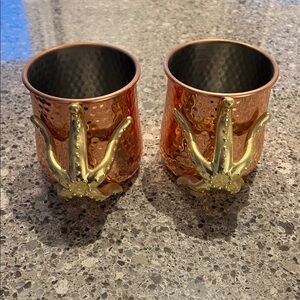 Copper and Gold Starfish Cups